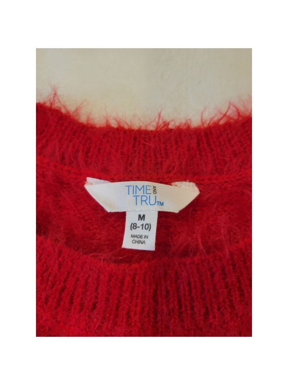Time and Tru Red Women's Sweater Size M - Picture 6 of 8